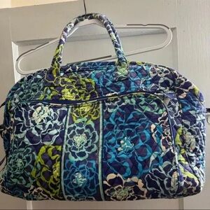Vera Bradley Weekender Travel Bag in Blue and Green Floral